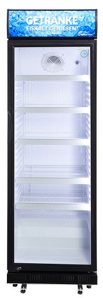 Gastro-Cool Werbekühlschrank mit Display - schwarz/weiß - GCDC400, 114101