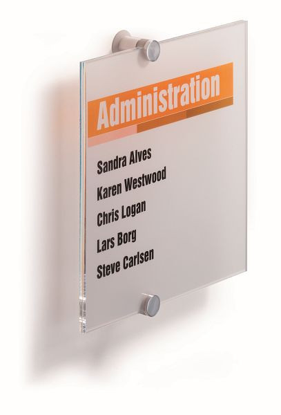 DURABLE CRYSTAL SIGN 210 x 210 mm, transparent, 482419