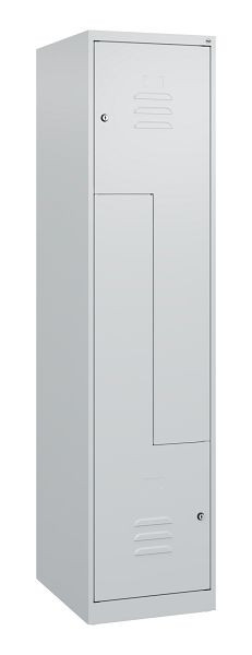 C+P Z-Spind Classic PLUS, 2 Abteile, 1700x400x500mm, 7035/7035, Zylinderschlösser, 0800037-122 S10009