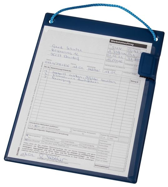 Eichner Auftragstasche "Basic" ohne Schlüsselfach, Blau, Größe: DIN A5, VE: 10 Stück, 9015-00286