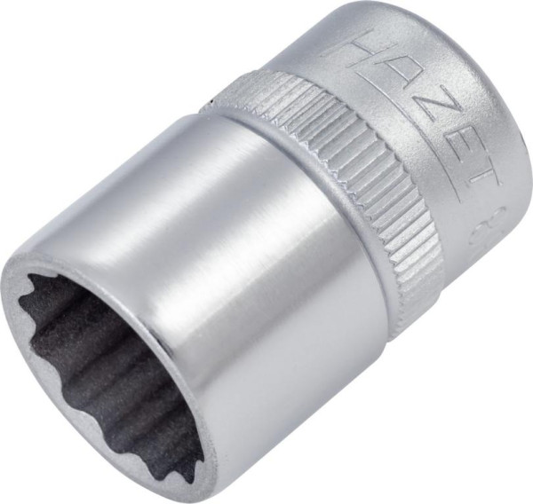 Hazet Steckschlüsseleinsatz, Doppelsechskant, Vierkant hohl 10 mm (3/8 Zoll), 13 mm, Mit Rändelung, 880Z-13