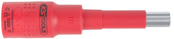 KS Tools 3/8" Isolierte Bit-Stecknuss Vielzahn, M10, isoliert, 118.3894