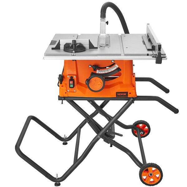 VEVOR Tischkreissäge 1800W, Tischsäge Ø254mm 4800U/min, 85mm bei 90° Querschnitt 55mm bei 45° Schrägschnitt, Winkelanschlag -60˚/60˚, ZLXMGTJYZJOC27UZOV2