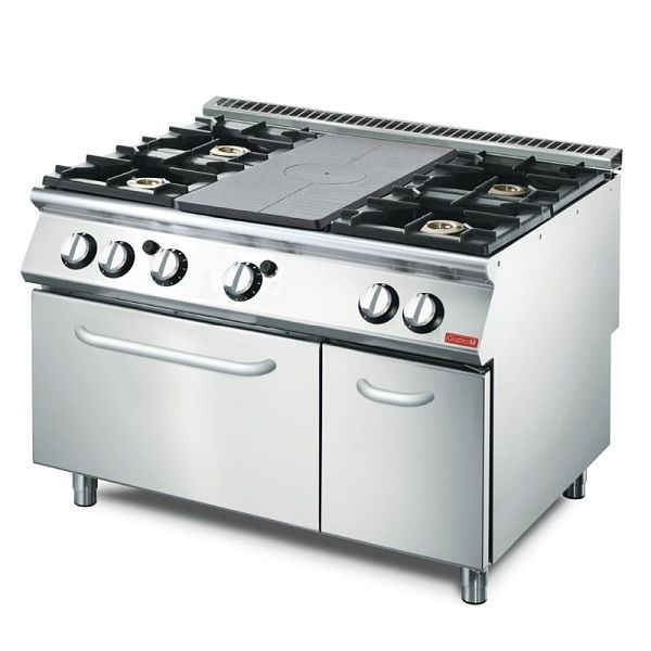 Gastro M Gasherd mit Ofen 70/120TTPPCFG2B, 4 Brenner, GL936