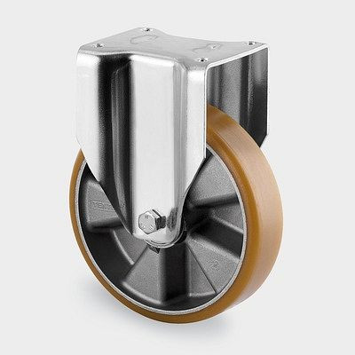 TENTE-ROLLEN Bockrolle, Rad-Ø 125 mm, Tragfähigkeit 500 kg, Bauhöhe 164 mm, A 92 Shore, 4688ITP125P63 Flat