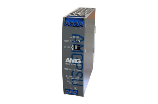 AMG Systems 52VDC, 240W (4,6 A), industrielles Hutschienennetzteil, -40°C to +70°C, (Einstellbar 48-55 VDC), AMGPSU-I48-P240A
