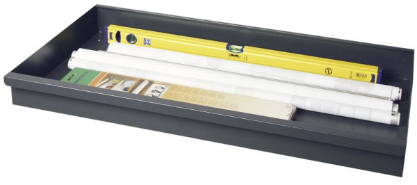 stumpf Serie 3000, Einzelschublade 100 mm hoch, durchgehend, RAL 7016, 3000301
