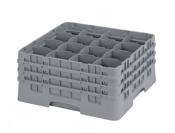 Cambro Spülkorb mit 16 Fächer Camrack® Höhe: 19 cm Soft Grau, 16S738151