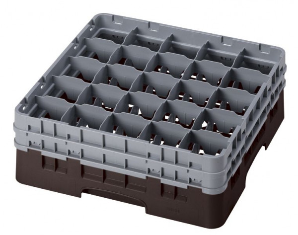 Cambro Spülkorb mit 25 Fächer Camrack® 13,3 cm Braun, 25S434167