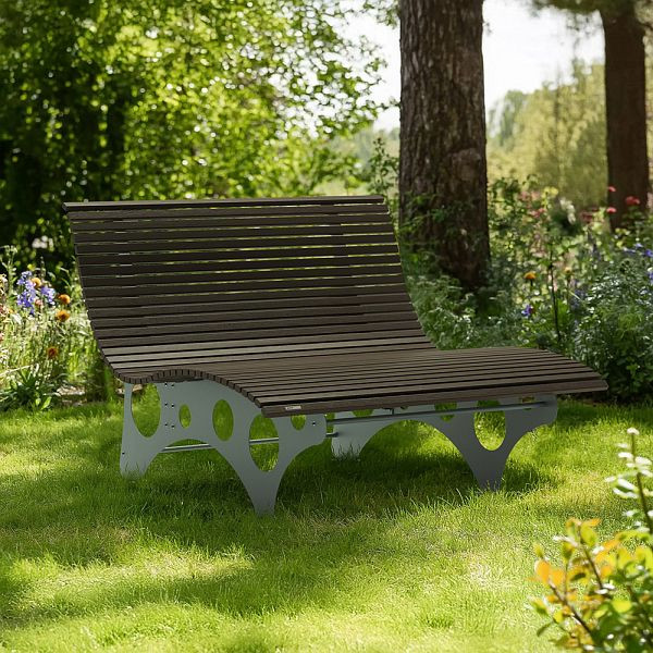 HOME DELUXE Wellenliege NIRA, Nussbaum, 73039, 4058166425263