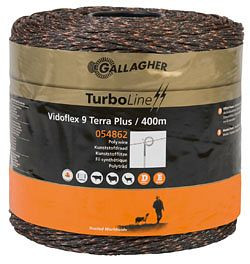 Gallagher Vidoflex 9 TurboLine Plus 400m terra Kunststofflitze, 054862