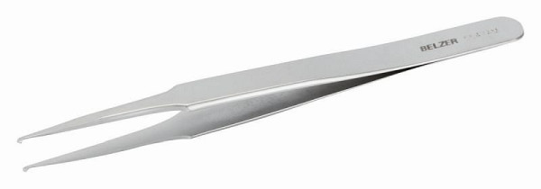 Belzer SMD-Pinzette, Edelstahl, mit gerillten Spitzen 45°, 120 mm, 5547 AM