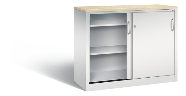 C+P Sideboard mit Schiebetüren Acurado, H1000xB1200xT500mm, Farbe: Lichtgrau, Bügelgriff, 2056-00 S10169