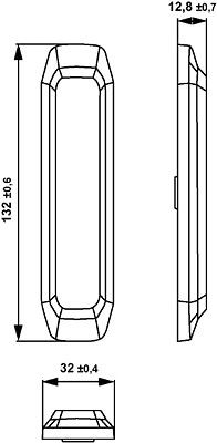 HELLA LED-Blitz-Kennleuchte, BST-Slim, 12/24V, blau, Schraubanschluss/Anbau, Kabel: 250mm, Set, 2XD 014 592-001
