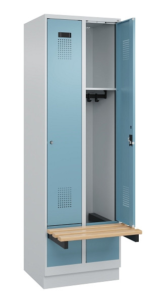 C+P Spind Evolo PLUS, 2 Abteil, 1950x600x815mm, 7035/0010, Zylinderschloss, 049040-20 S10036