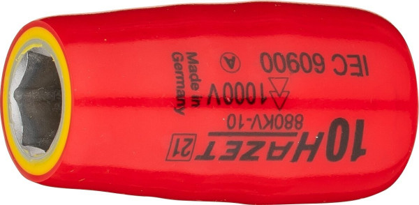 Hazet Steckschlüsseleinsatz, Sechskant, Vierkant hohl 10 mm (3/8 Zoll), 10 mm, Kurze Ausführung, 880KV-10