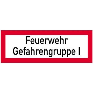 Moedel Feuerwehr Gefahrengruppe I, Alu, 297x105 mm, 57398