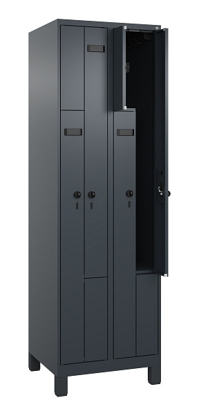 C+P Z-Spind Evolo PLUS, Füße, 4 Fächer, 1950x600x500mm, 7016/7016, 049013-204 S10020