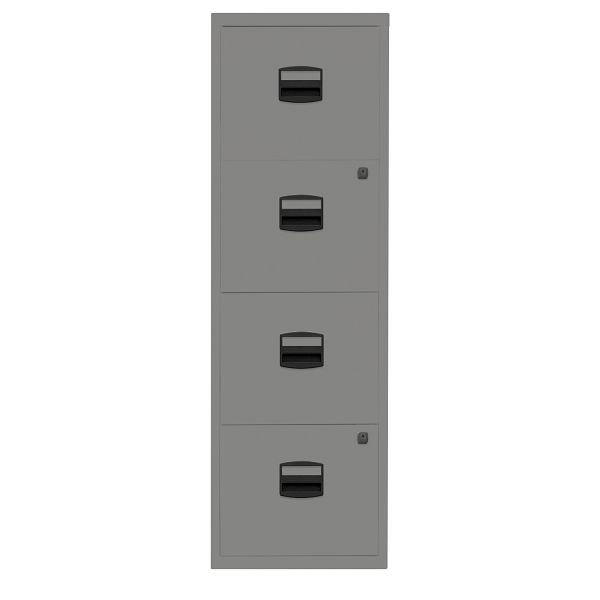 Bisley Home Hängeregistraturschrank PFA, 4 HR-Schubladen, 649 slate, PFA4F649