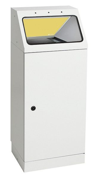 stumpf Abfalltrennung FP 45, Behälter zur Wandbefestigung, RAL 7035/ProPad sandgelb, mit verzinktem Innenbehälter, 45 Liter, 636-045-0-2-102