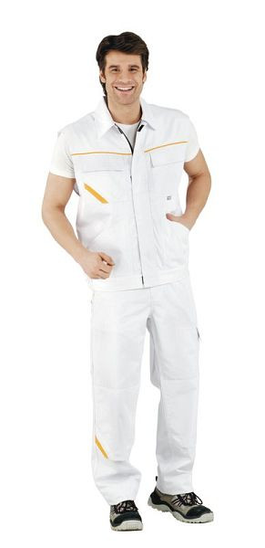 Planam Highline Weste, reinweiß/reinweiß/gelb, Größe M, 2367048