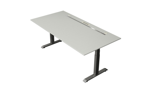 Kerkmann Steh-/Sitztisch Move boost 4 2000 X 1000 elektrisch höhenverstellbar von 640-1290 mm, Anthrazit/Lichtgrau, 10440911