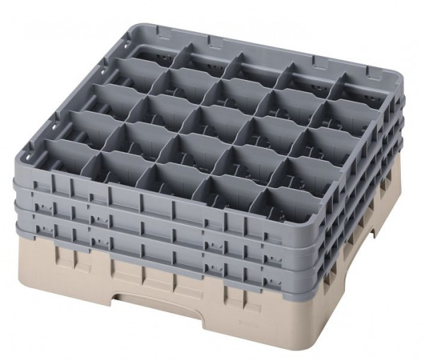 Cambro Spülkorb mit 25 Fächer Camrack® 19,6 cm Beige, 25S738184