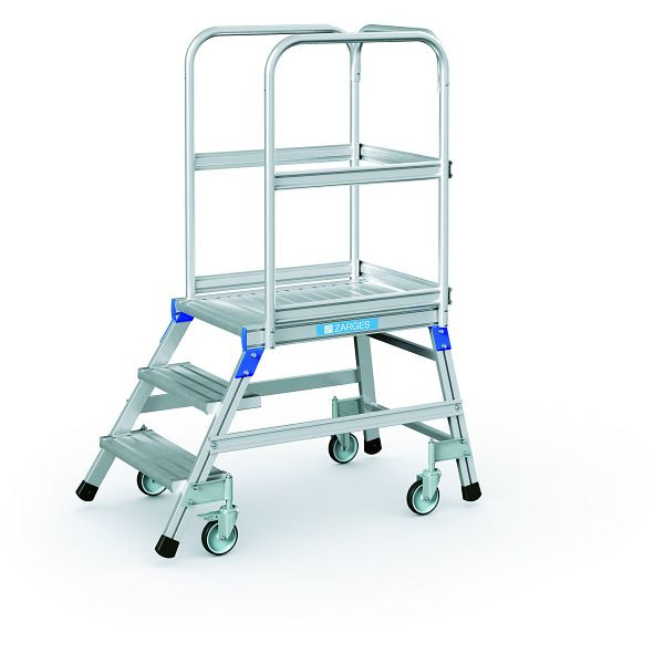 ZARGES Podesttreppe, einseitig 3 Stufen, 41971, 4003866419715