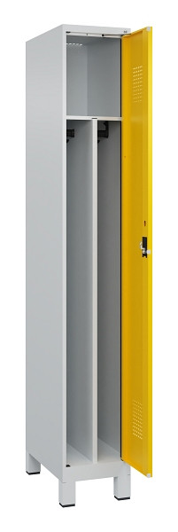C+P Spind Evolo PLUS, mit Füßen, 1 Abteil, 1950x300x500mm, 7035/1023, Verschluss Zylinderschloss, 049010-10F S10028