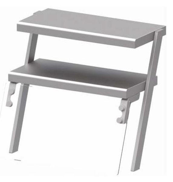 Stalgast Doppel-Aufsatzbord mit Glas-Hustenschutz, Wärmelampe und Beleuchtung 1433x540x700 mm für Speisenausgabesysteme, ZS14106