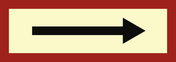 Moedel Richtungspfeil, Folie, langnachleuchtend, 160-mcd, 297x105 mm, 57321