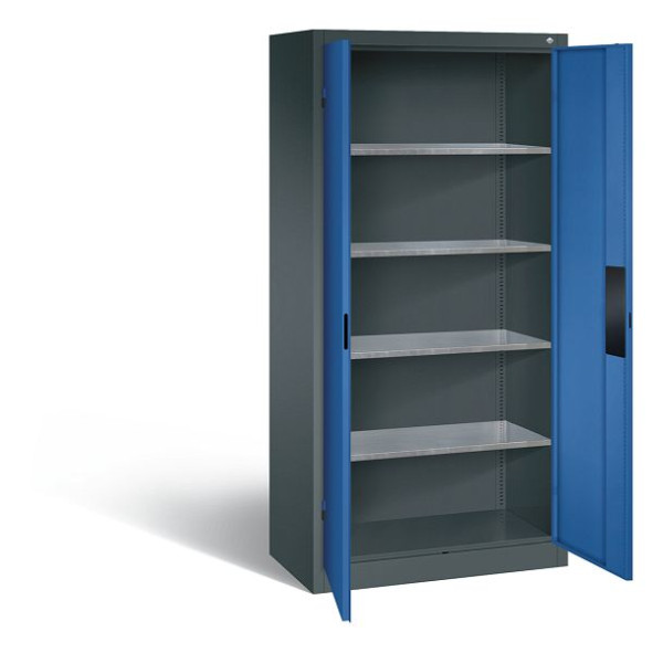 C+P Werkzeugschrank Acurado, H1950xB930xT500mm, Farbe: Anthrazitgrau / Enzianblau, Muldengriff, 8921-052 S10397