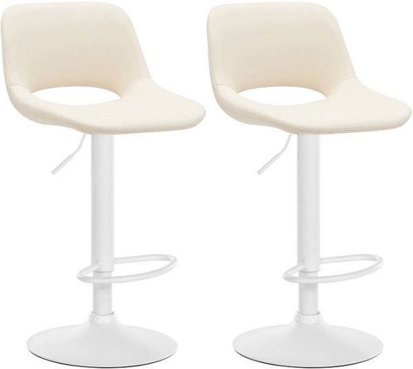 CLP Barhocker Camden Kunstleder weiß, creme, VE: 2 Stück, 325132
