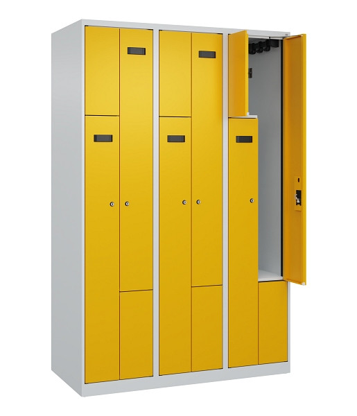 C+P Z-Spind Evolo PLUS, 6 Fächer, 1850x1200x500mm, 7035/1004, Zylinderschloss, 049003-326 S10027