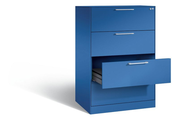 C+P Karteischrank Asisto, H1310xB800xT600mm, Farbe: Enzianblau, Bügelgriff, 146223-422 S10079