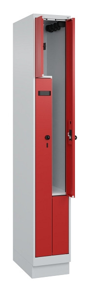 C+P Z-Spind Evolo PLUS, Sockel, 2 Fächer, 1950x300x500mm, 7035/3000, Drehriegel, 049023-102 S10007
