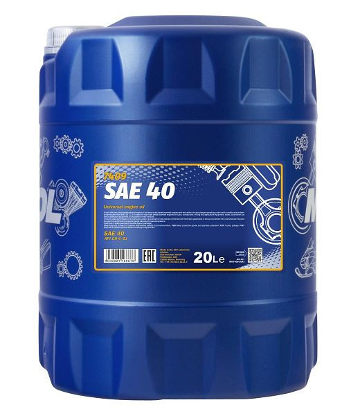 MANNOL Einbereichsmotorenöl 7409 SAE 40, VE: 20 l, MN7409-20