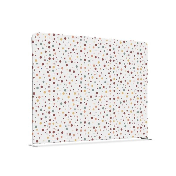 Showdown Displays Textil Raumteiler 150-150 Doppel Punkte Farbe Erde, ZWS150-150SSK-DSI2