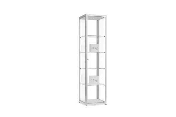 WSM Säulenvitrine FACTORY 100, 500 x 2000 mm, 104100003