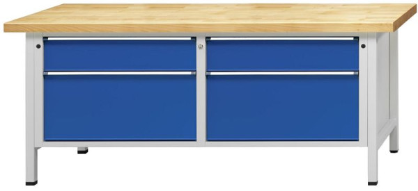 ANKE Werkbänke Kastenwerkbank, Modell 205 VX, 2000 x 800 x 850 mm, RAL 7035/5010, KSP 50 mm, 330.006