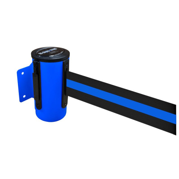 Stein HGS Wandgurtkassette -P-Line Future-, blau, schwarz/blau/schwarz waagerecht (gestreift), mit magnetischem Gurtendstück, 12850b-0704