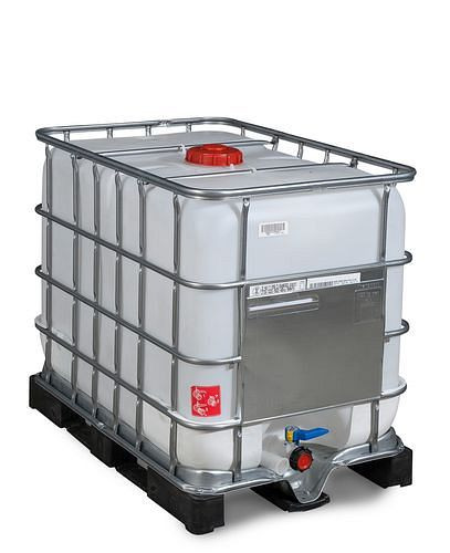 DENIOS IBC Container, PE-Palette, 600 l, Öffnung NW150, Auslauf NW50, 266151