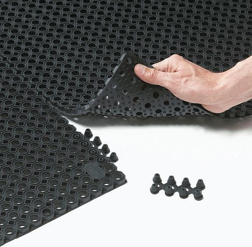 DENIOS Verbindungselement für Schmutzfangmatte OF mit 12 mm Stärke, schwarz, VE: 10 Stück, 162159