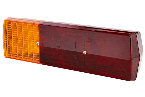 HELLA Heckleuchte, Glühlampe, 12/24V, Anbau/geschraubt, Lichtscheibenfarbe: rot/gelb, Stecker: Flachstecker, links, R5W / P21W, 2SD 001 688-171