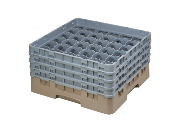 Cambro Spülkorb mit 36 Fächer Camrack® 21,5 cm Beige, 36S800184