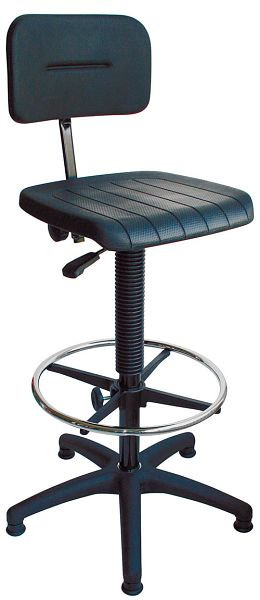 Bedrunka+Hirth Arbeitsstuhl PU Polster anthrazit, höhenverstellbar, Rückenlehne in der Neige verstellbar, Sitzhöhe 520-720 mm, 05.96.26