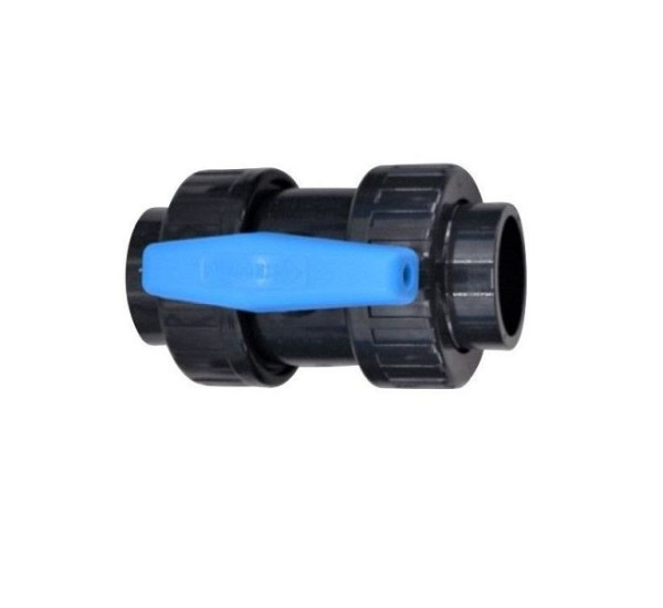 OKU Kugelhahn PE/EPDM, PVC, 2 Überwurfmuttern, 2x Klebemuffe Ø 40 mm, 111503
