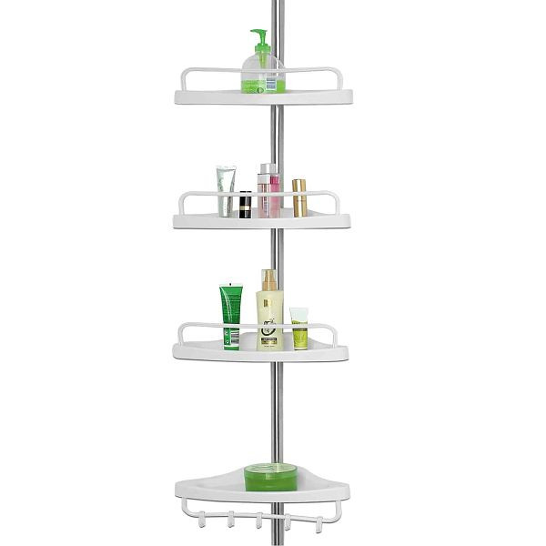 DEUBA Teleskop Duschregal Edelstahl 92-306cm, 102564, 4250525320657