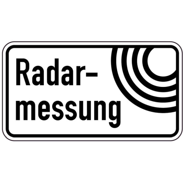 Stein HGS Sonderschild, Radarmessung, 750 x 412 mm, 15724