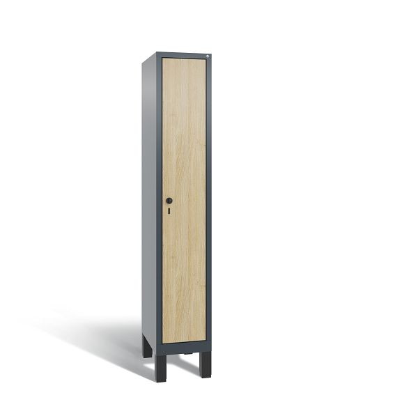 C+P Spind Evolo, 1 Abteil, H1850xB320xT500 mm, Anthrazit/MDF Eiche, 48010-10 S10208